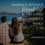 Marriage without friendship is like a bird without wings. -D Schacht